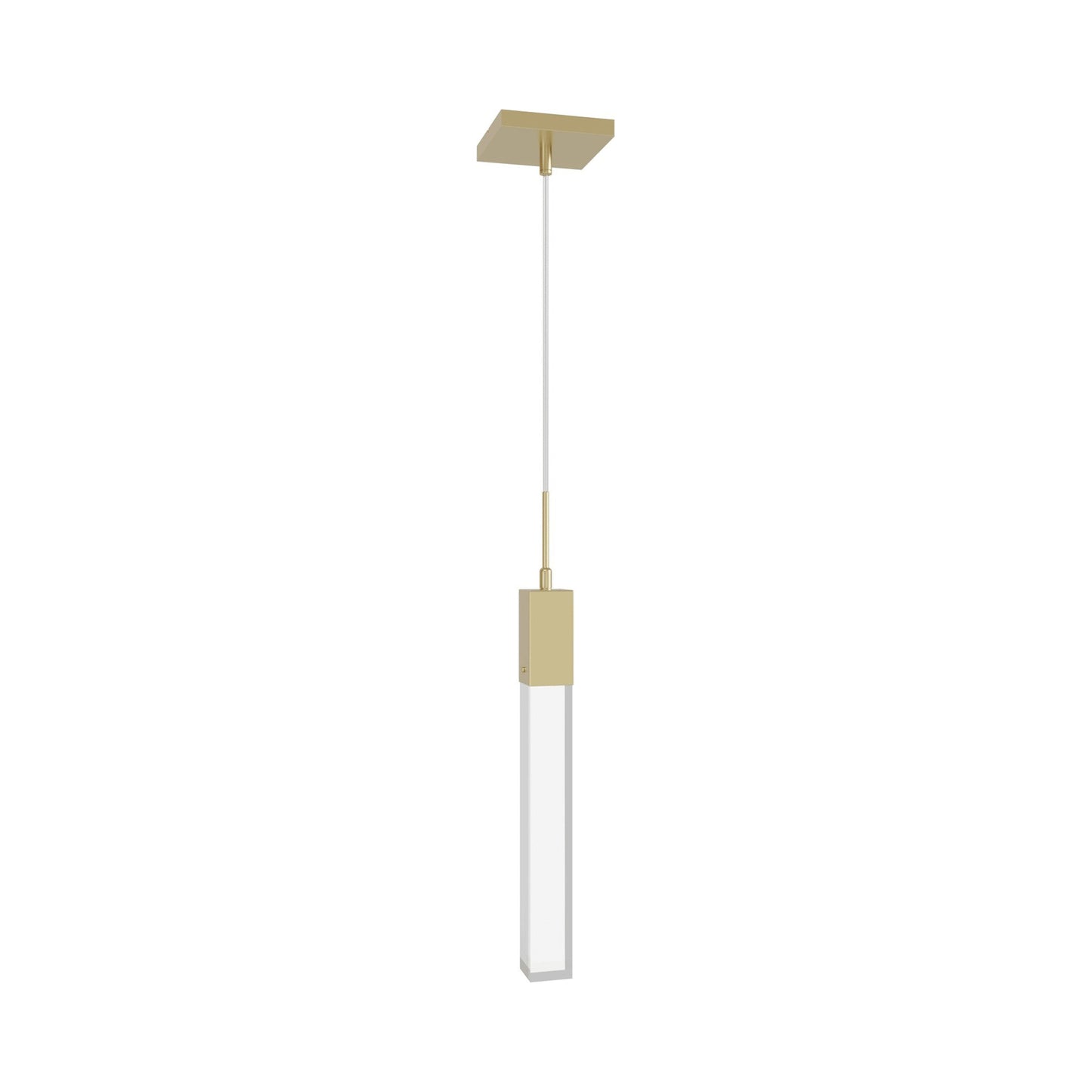 The Original Glacier Pendant Light in Brushed Brass/Clear Crystal (1-Light).