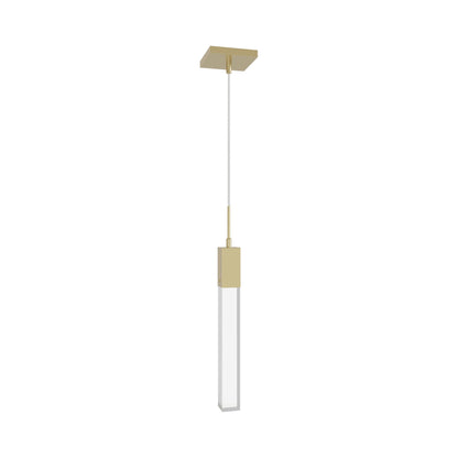 The Original Glacier Pendant Light in Brushed Brass/Clear Crystal (1-Light).