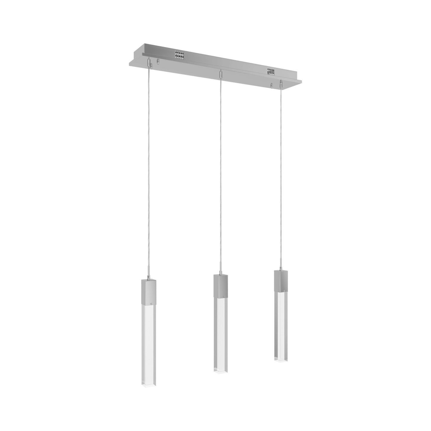 The Original Glacier Pendant Light in Polished Chrome/Clear Crystal (3-Light).