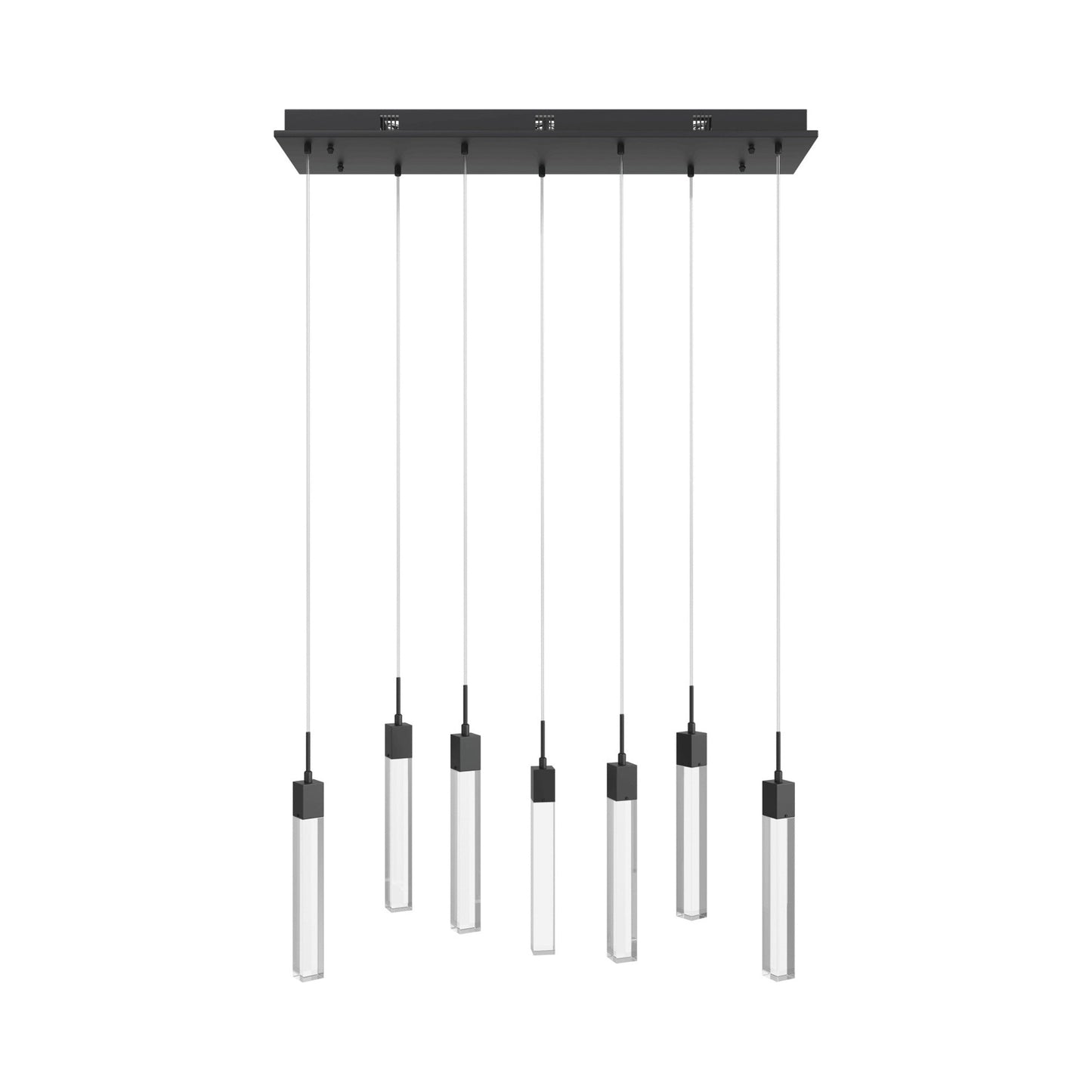 The Original Glacier Pendant Light in Black/Clear Crystal (7-Light).