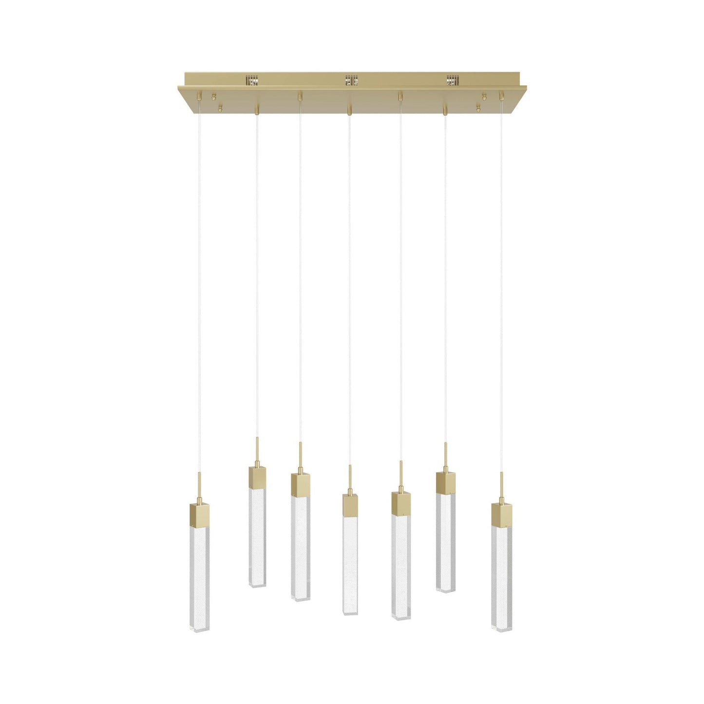 The Original Glacier Snow HF1900 Pendant Light in Brushed Brass.