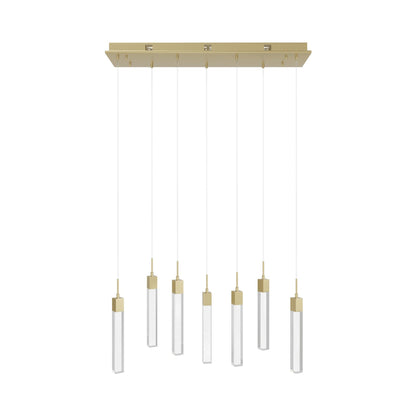 The Original Glacier Snow HF1900 Pendant Light in Brushed Brass.