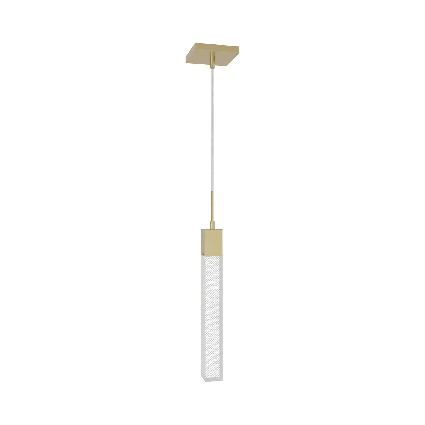 The Original Glacier Snow HF1901 Pendant Light in Brushed Brass.