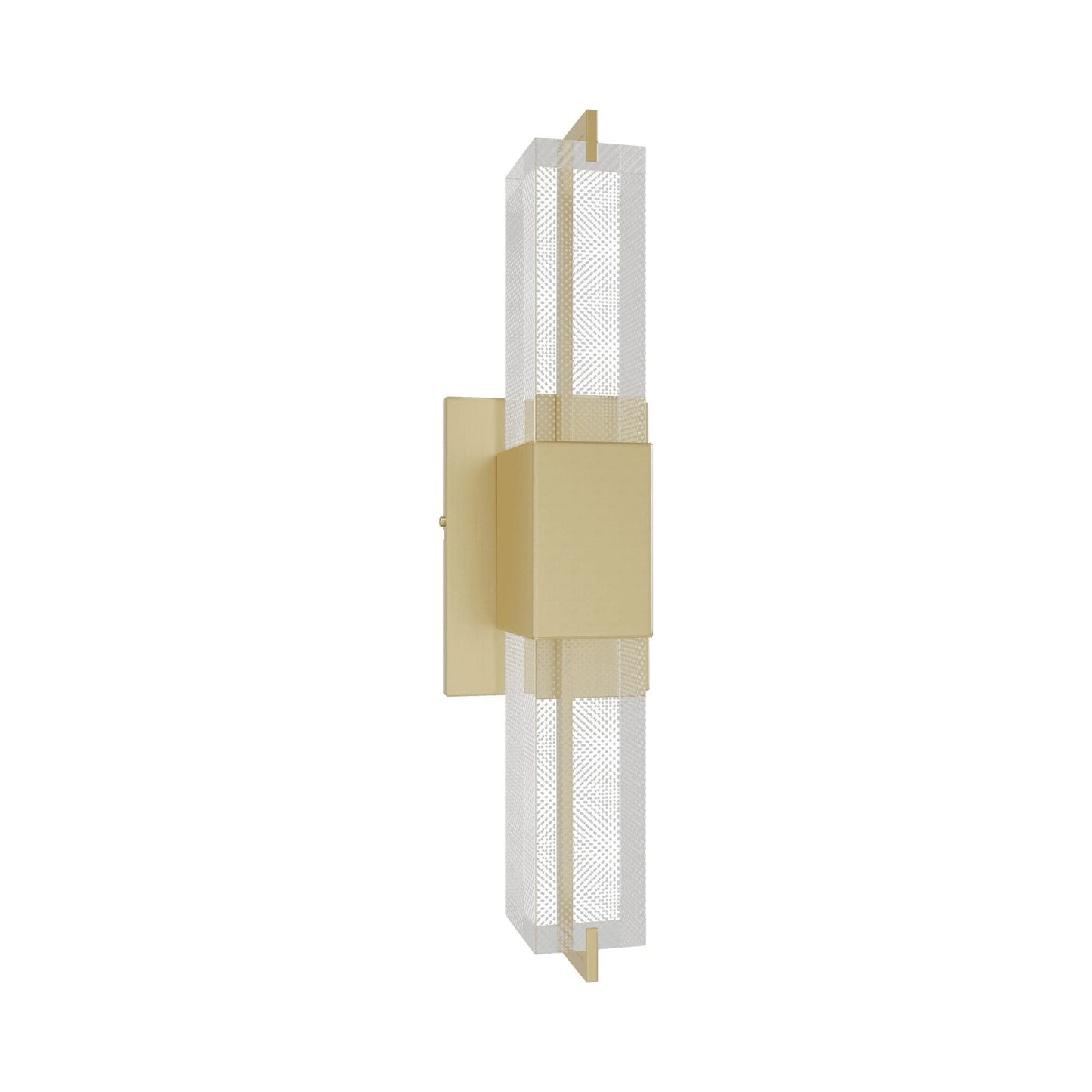 The Original Glacier Snow LED Wall Light in Brushed Brass (17-Inch).