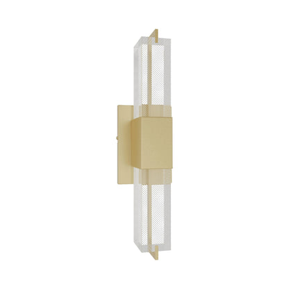 The Original Glacier Snow LED Wall Light in Brushed Brass (17-Inch).