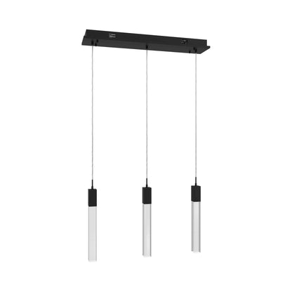 The Original Glacier Snow Linear Pendant Light in Black.