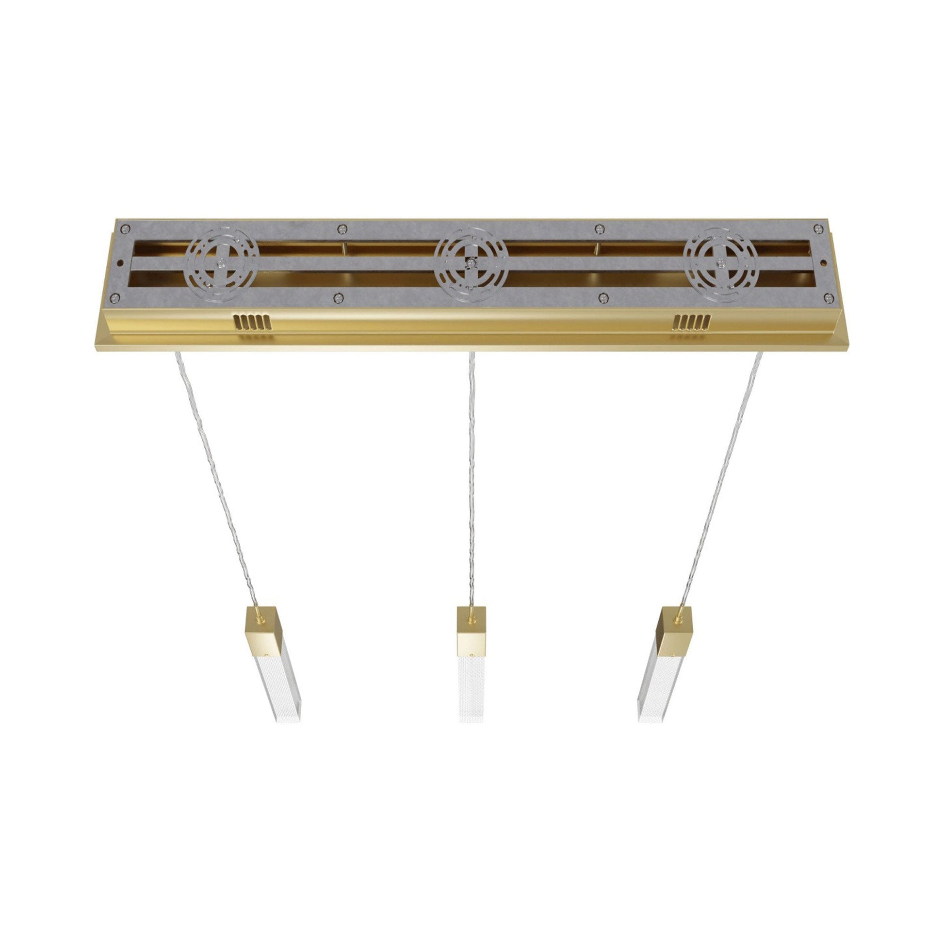 The Original Glacier Snow Linear Pendant Light in Detail.