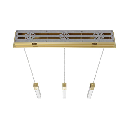The Original Glacier Snow Linear Pendant Light in Detail.