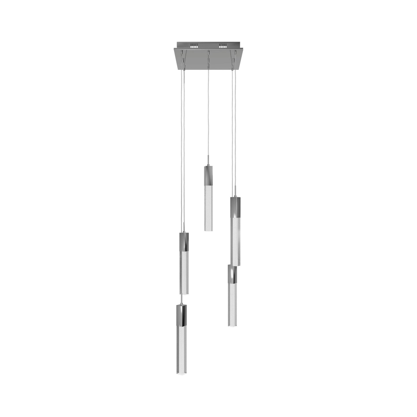 The Original Glacier Snow Multi Light Pendant Light in Polished Chrome.