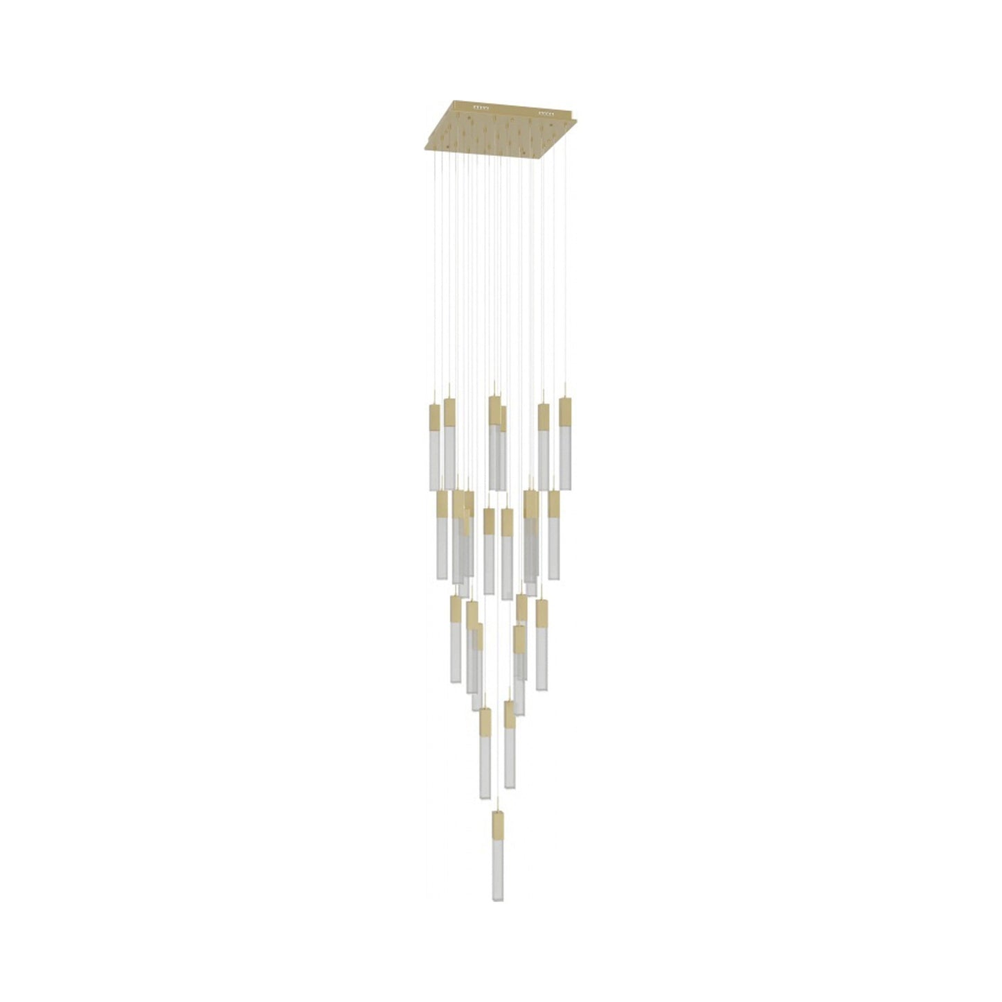 The Original Glacier Snow Pendant Light in Brushed Brass (25-Light).