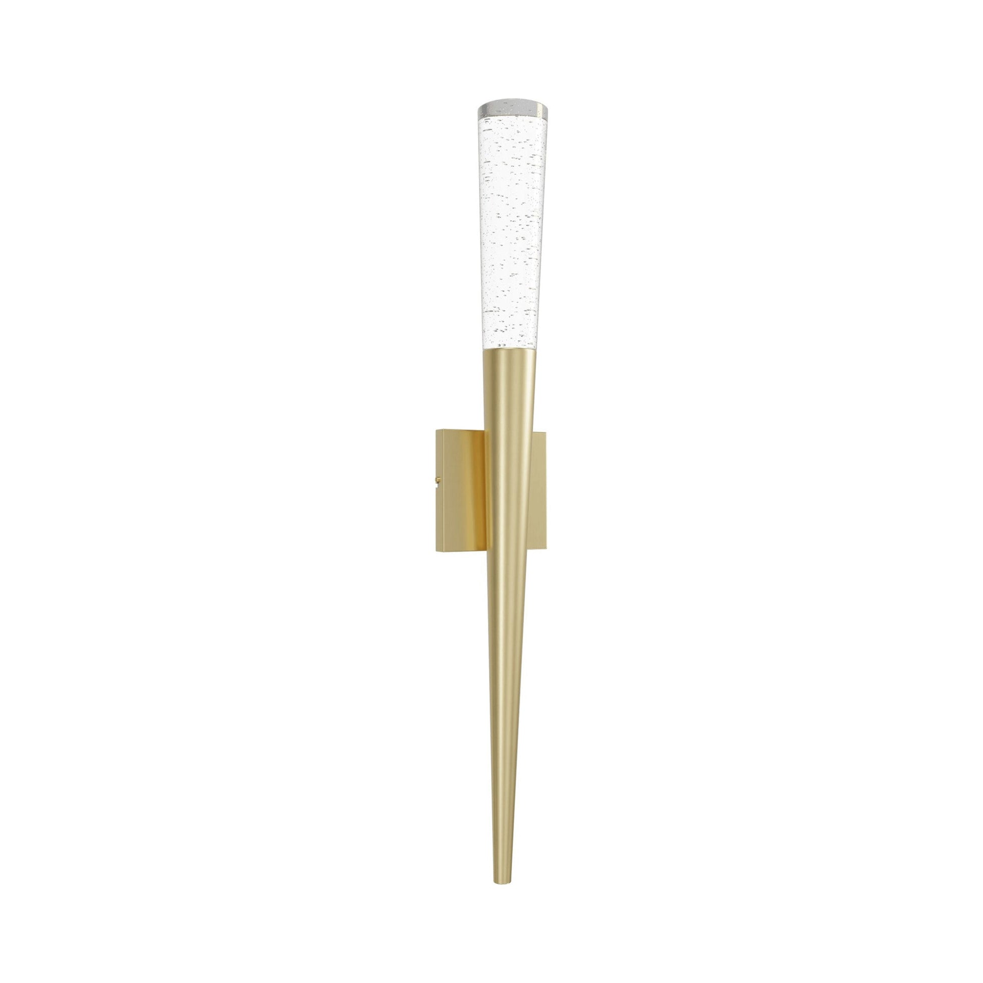 The Original Glacier Wall Light in Brushed Brass.