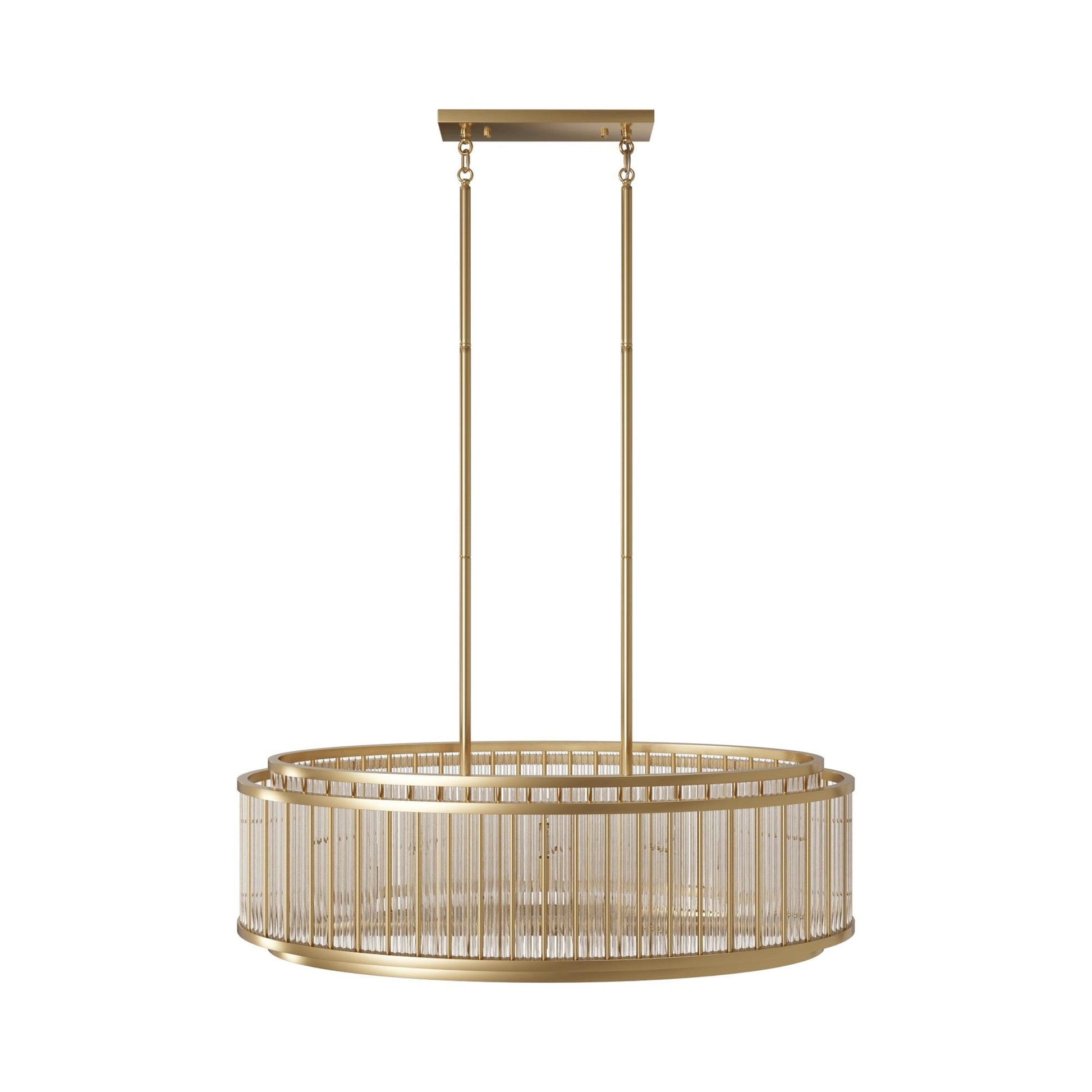 Waldorf Chandelier in Aged Brass.