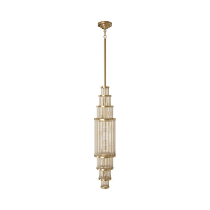 Waldorf Pendant Light in Aged Brass (38-Inch).