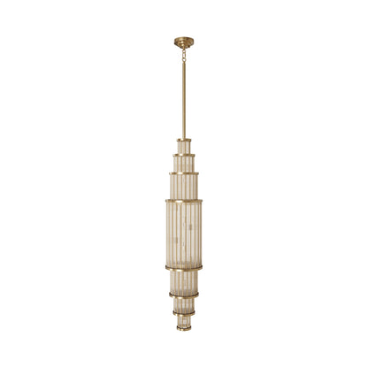 Waldorf Pendant Light in Aged Brass (50-Inch).