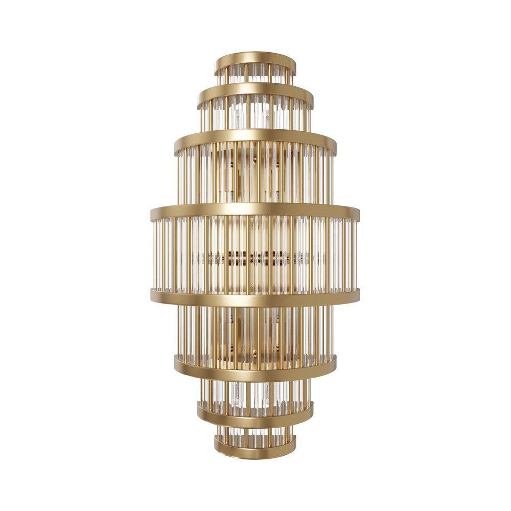 Waldorf Wall Light in Aged Brass (22-Inch).