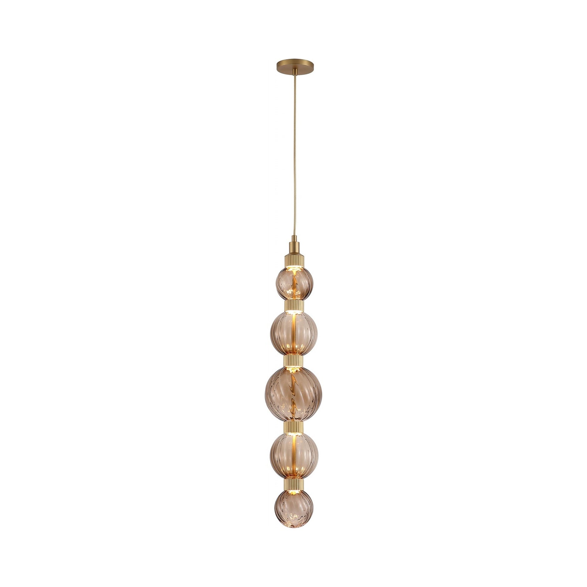 Zayna LED Pendant Light in Brown.