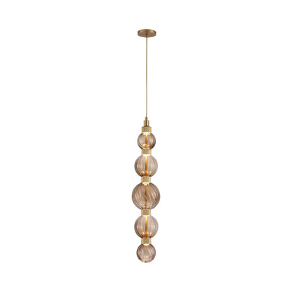 Zayna LED Pendant Light in Brown.
