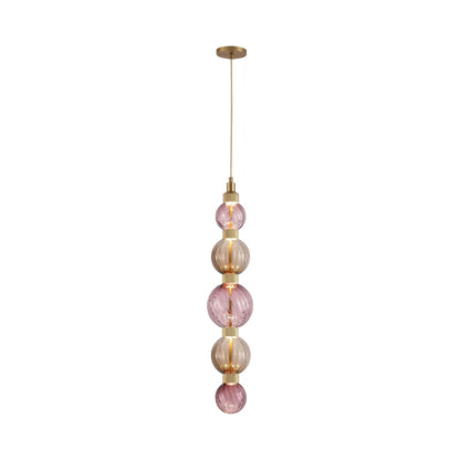 Zayna LED Pendant Light in Brown/Purple.