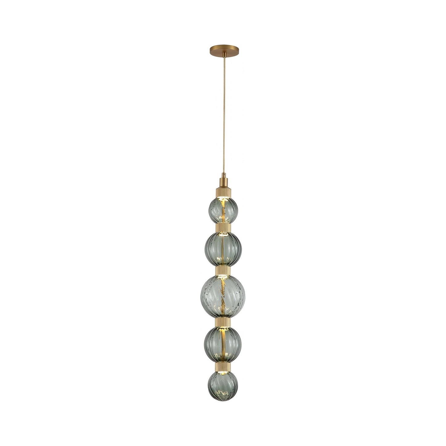 Zayna LED Pendant Light in Green.