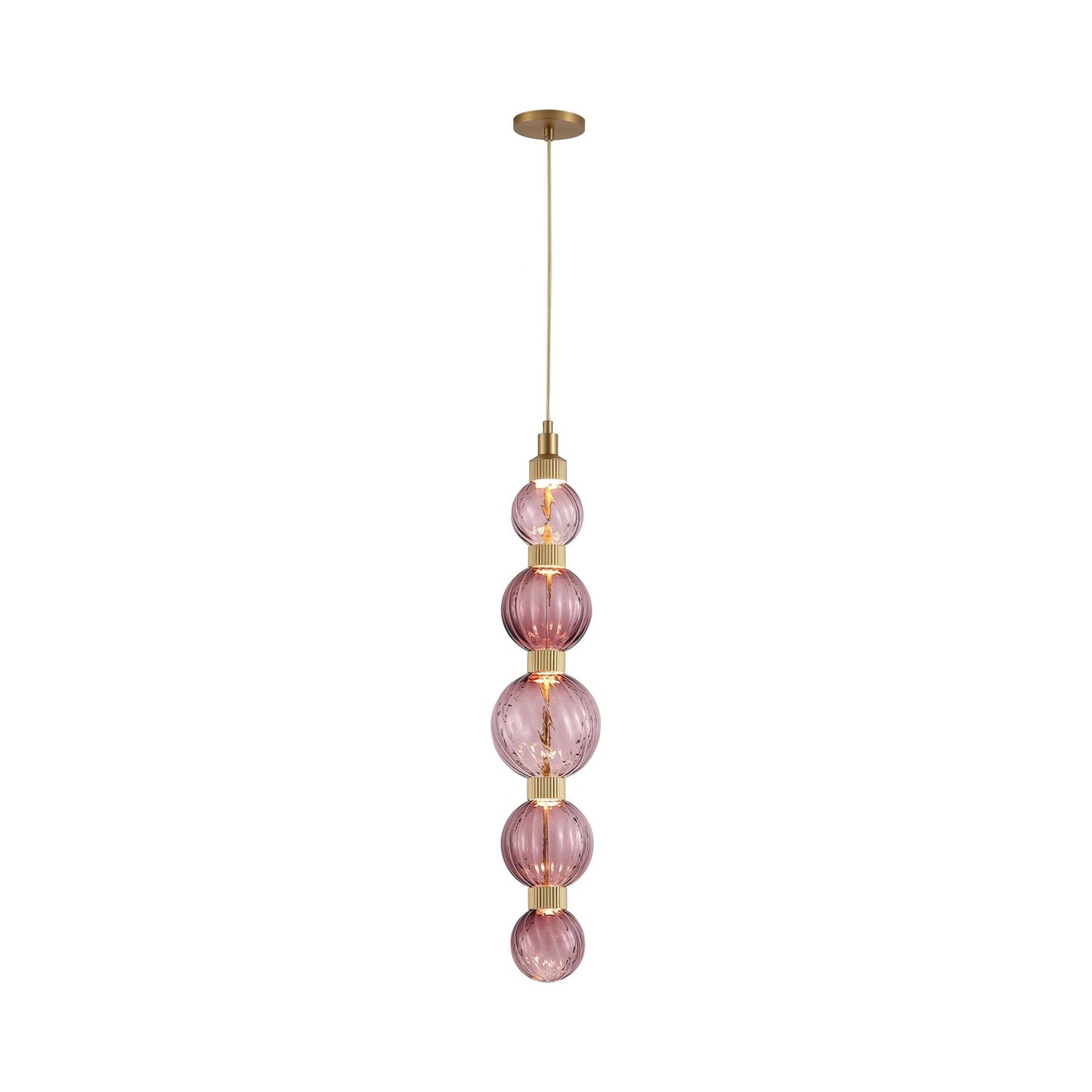 Zayna LED Pendant Light in Purple.