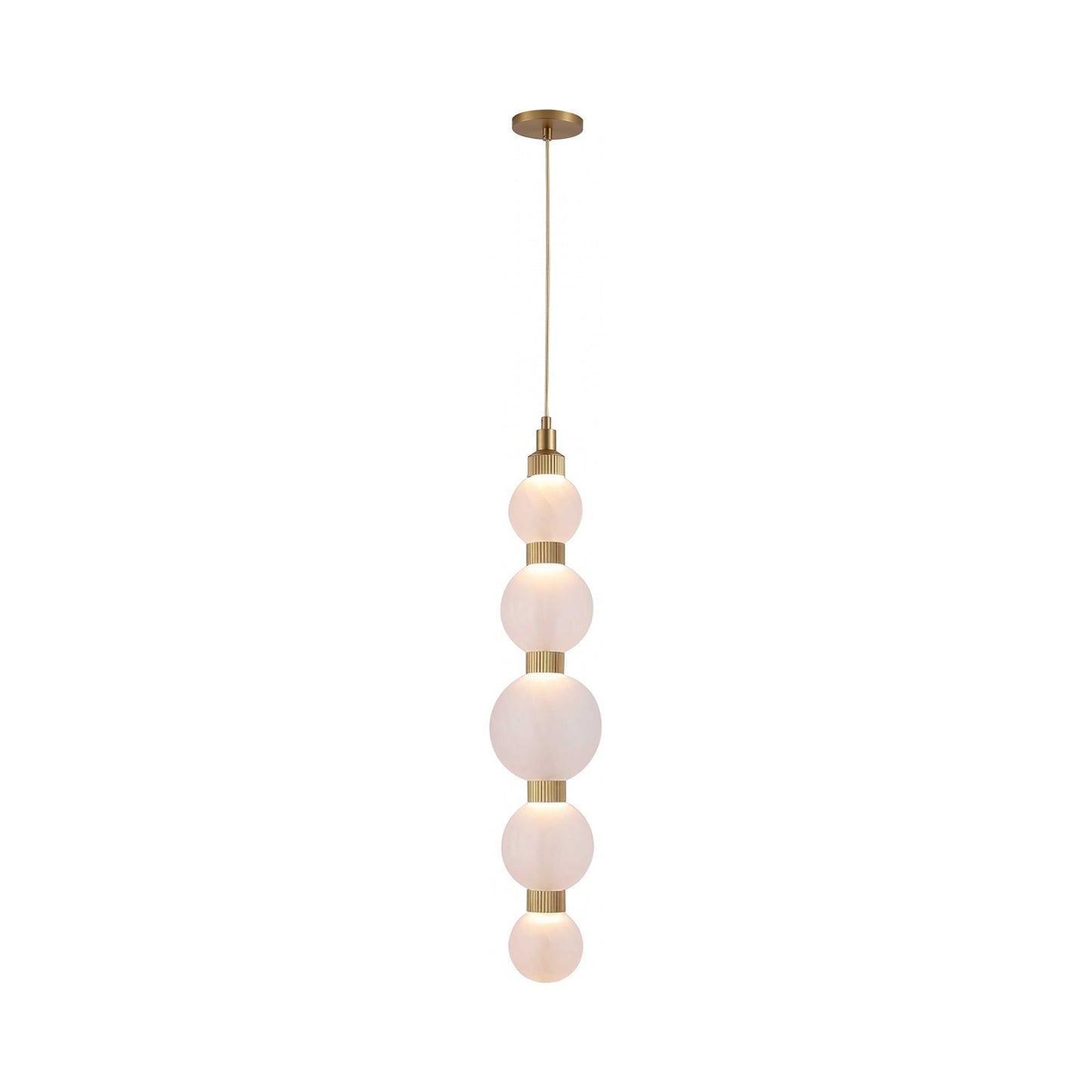 Zayna LED Pendant Light in White.