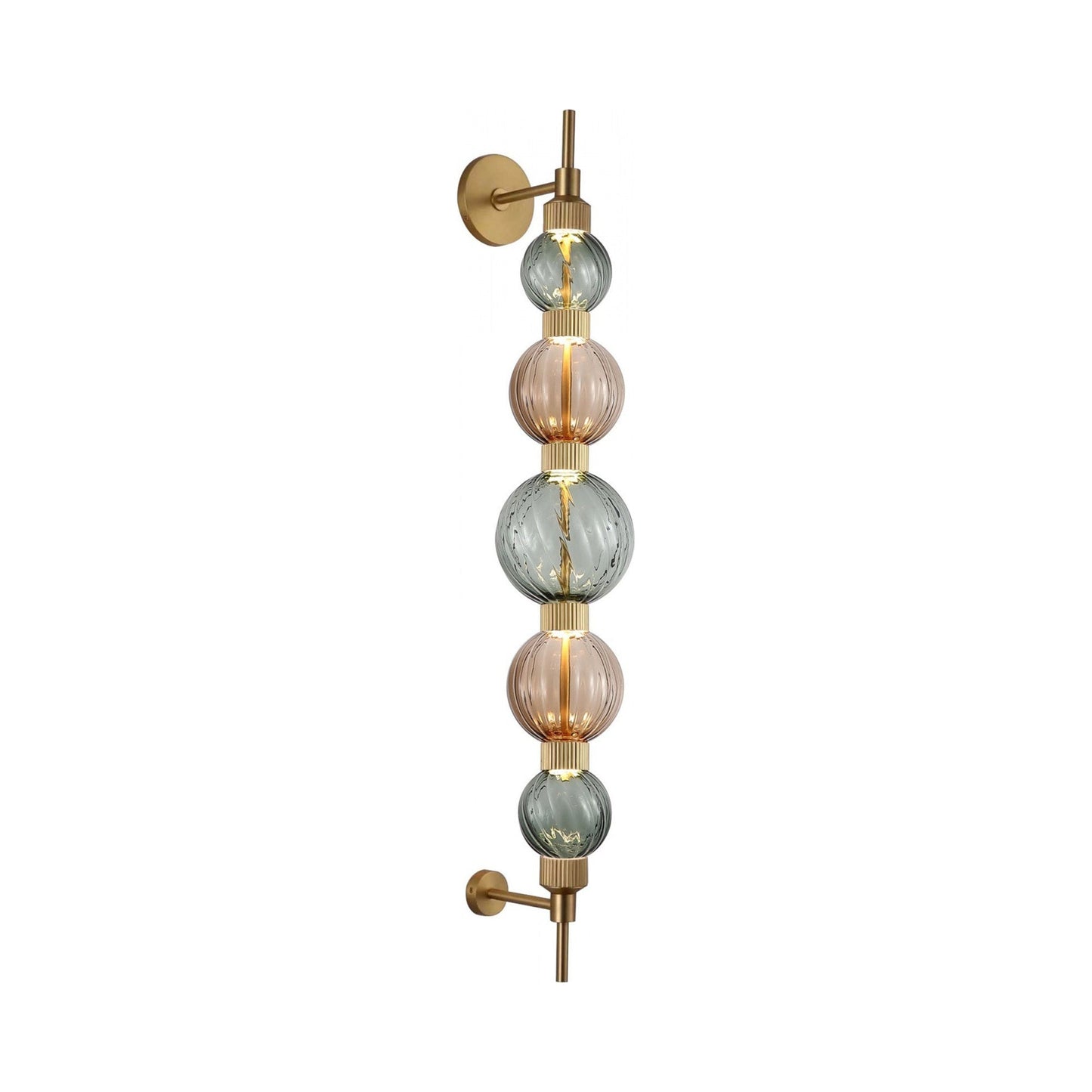 Zayna LED Wall Light in Brown/Green.