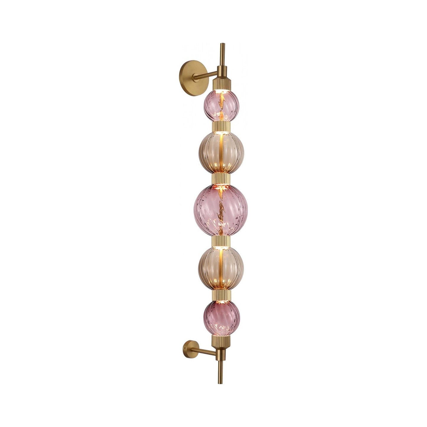 Zayna LED Wall Light in Brown/Purple.