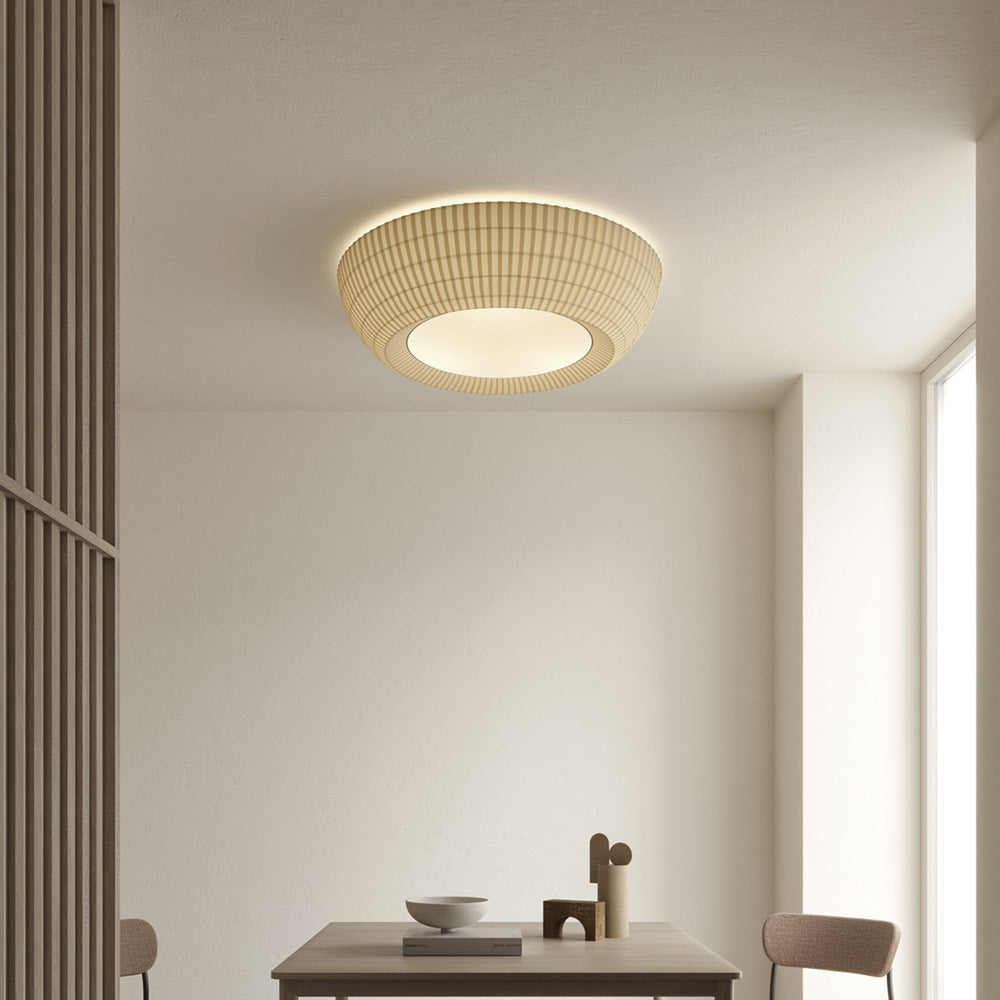 Bell Flush Mount Ceiling Light in living room.