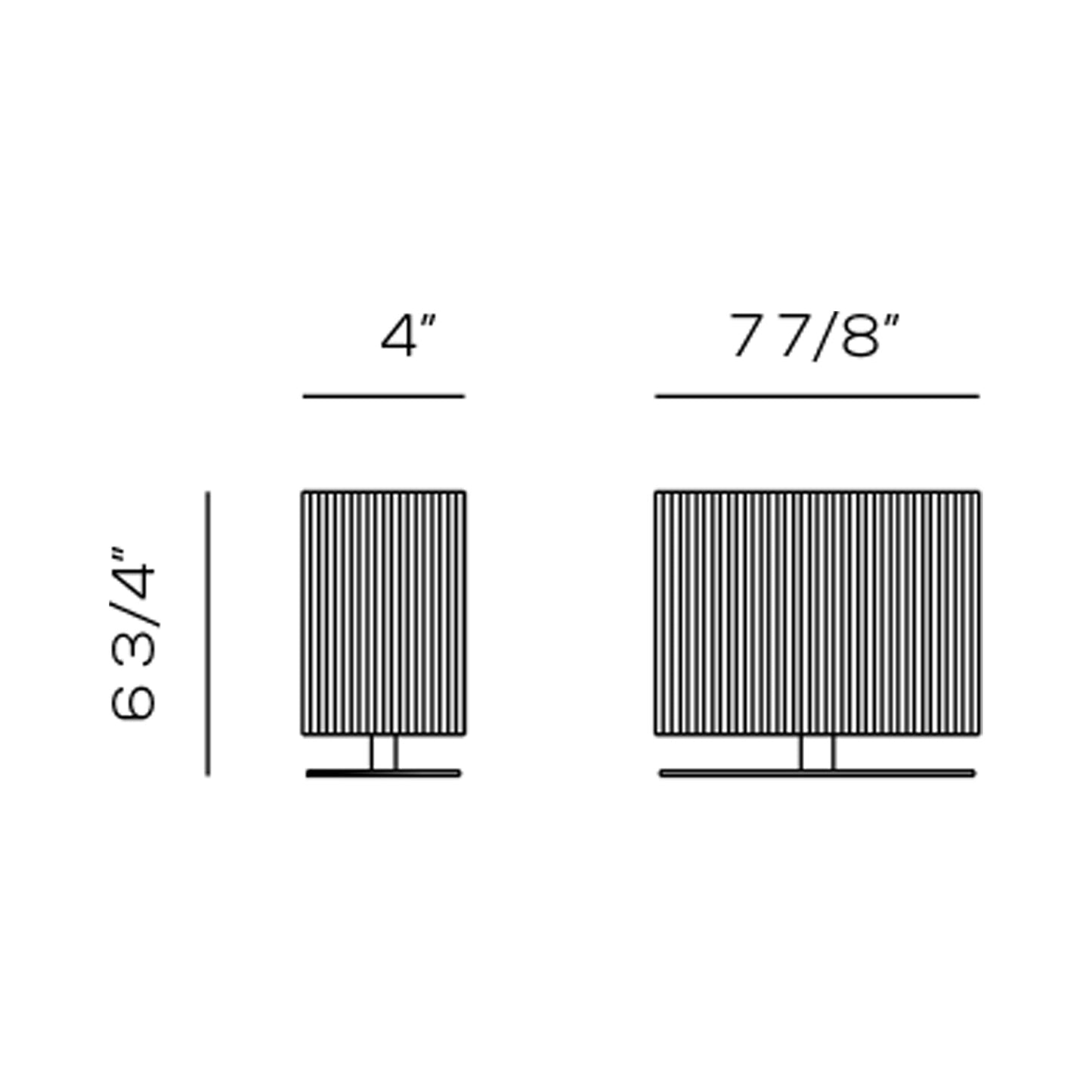 Clavius Table Lamp - line drawing.