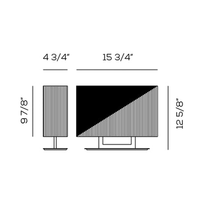 Clavius Table Lamp - line drawing.