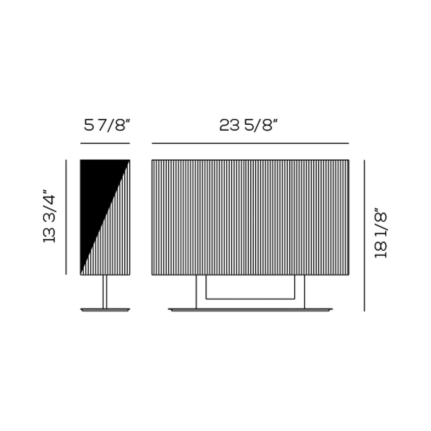 Clavius Table Lamp - line drawing.