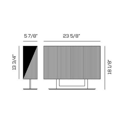 Clavius Table Lamp - line drawing.