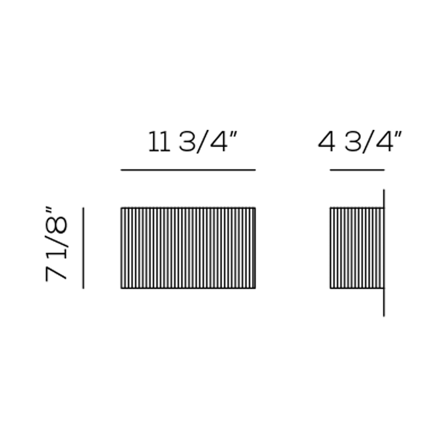 Clavius Wall Light - line drawing.