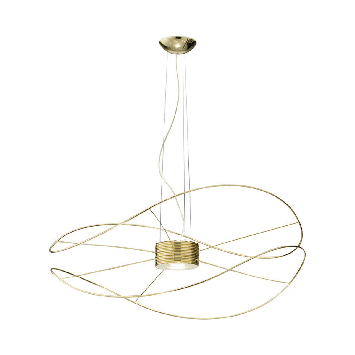 Hoops LED Pendant Light in Gold (16.88-Inch).