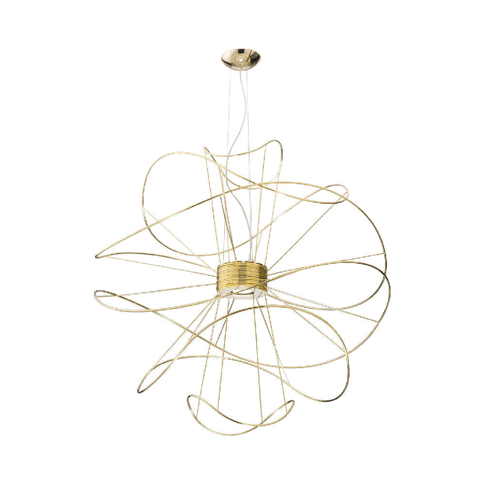 Hoops LED Pendant Light in Gold (39.38-Inch).