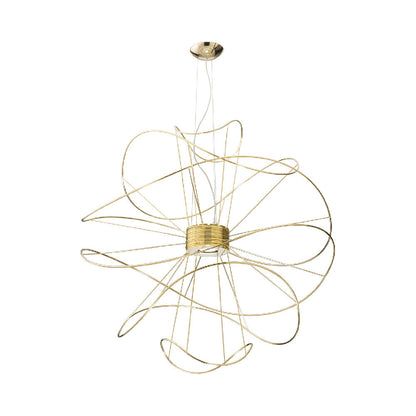 Hoops LED Pendant Light in Gold (39.38-Inch).