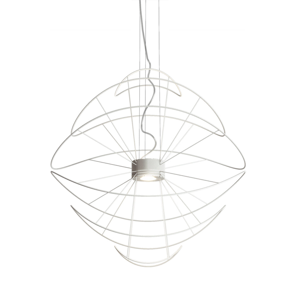 Hoops LED Pendant Light in White (39.38-Inch).