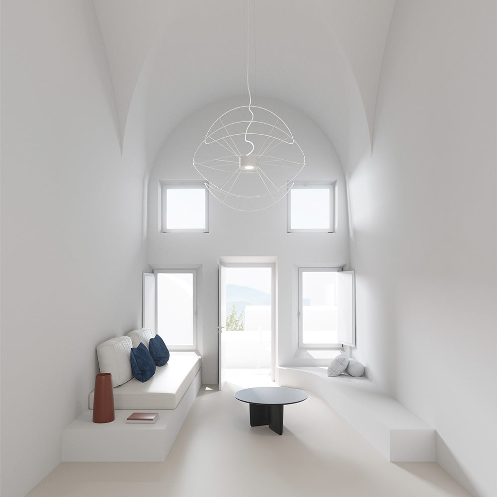 Hoops LED Pendant Light in living room.