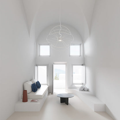 Hoops LED Pendant Light in living room.