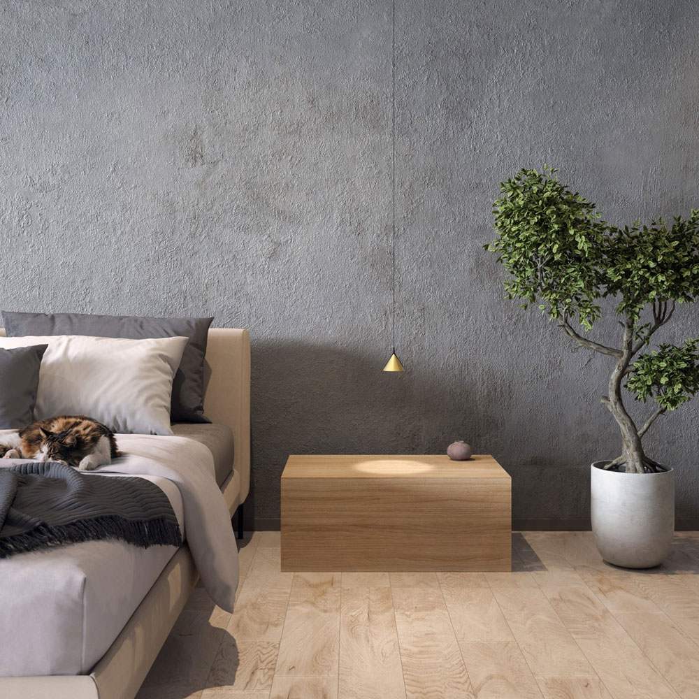 Jewel Mono LED Pendant Light in bedroom.