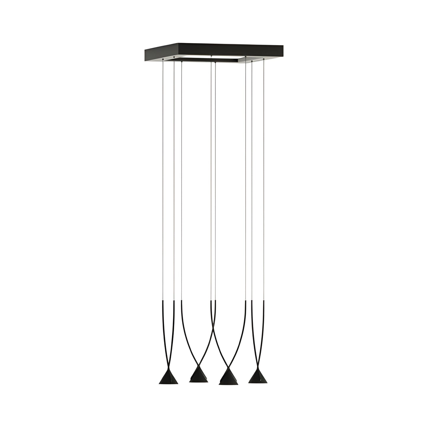 Jewel Square LED Pendant Light in Black.