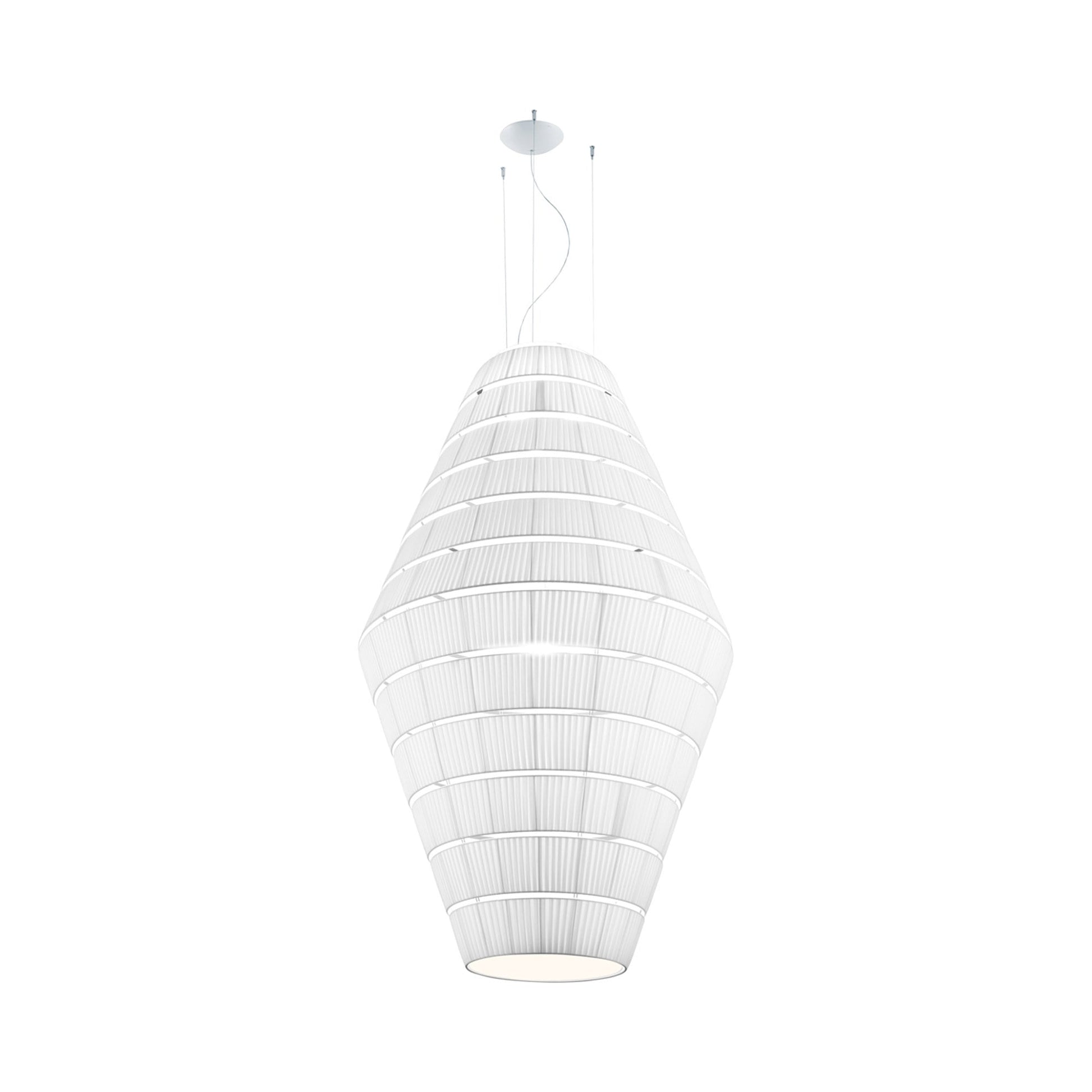 Layers D Pendant Light in White.