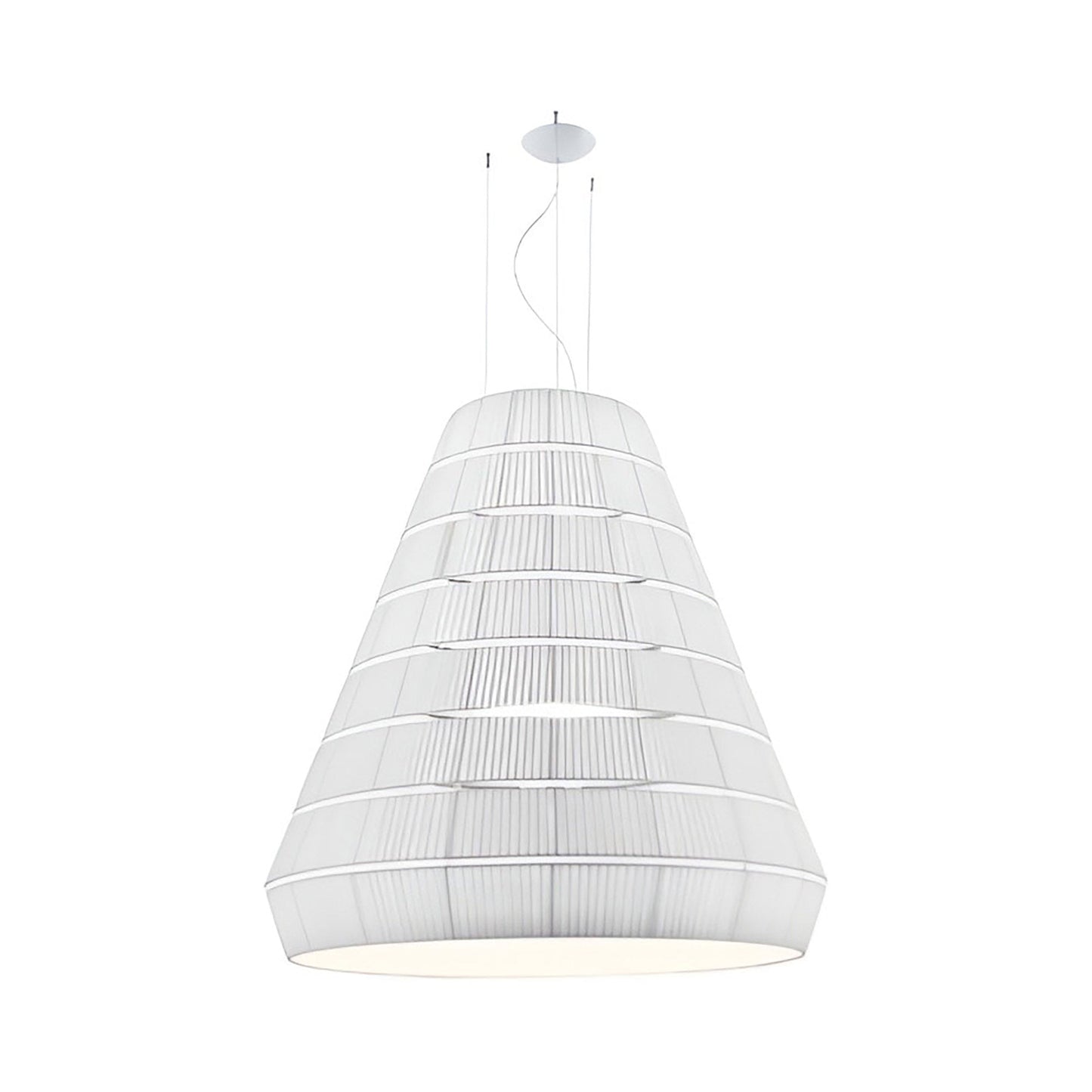 Layers E Pendant Light in White.