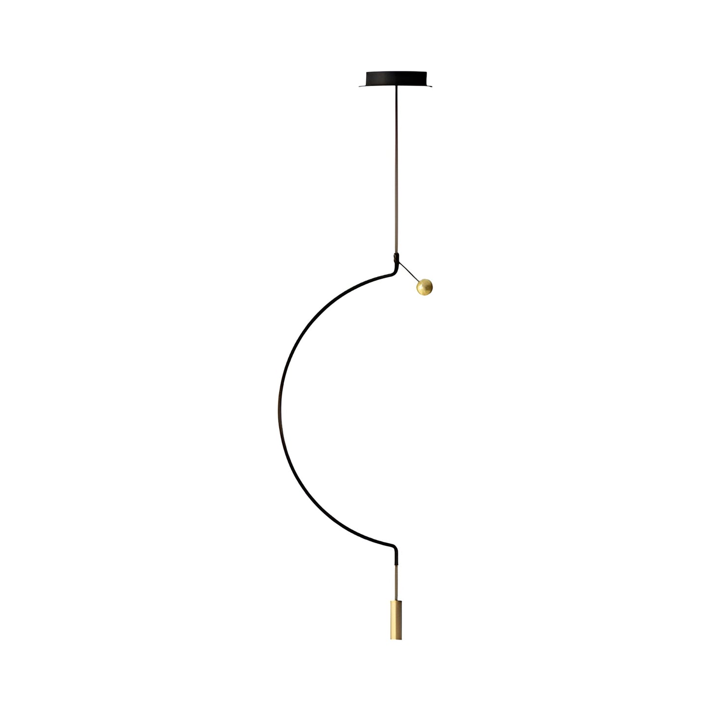 Liaison LED Pendant Light in Black/Matt Gold (1-Light/Medium).