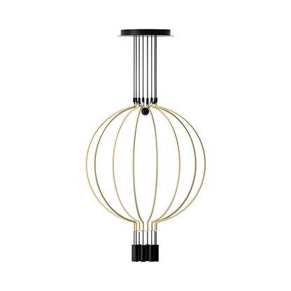 Liaison LED Pendant Light in Matt Gold/Black (8-Light).