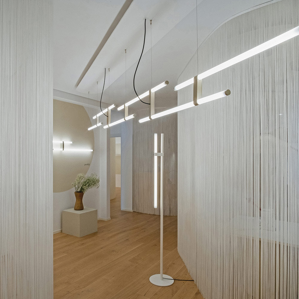 Paralela LED Floor Lamp in office.