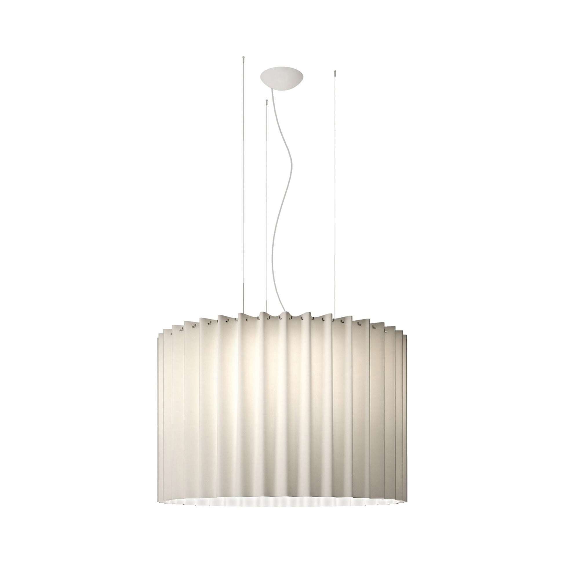 Skirt Pendant Light in White (27.5-Inch).