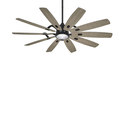 Barn LED Ceiling Fan in Coal/Seashore Grey.