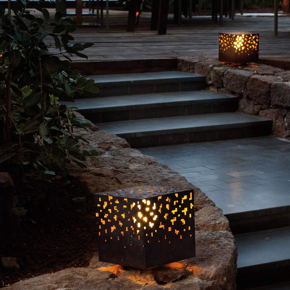 AMS Outdoor Floor Lamp in Outside Area.