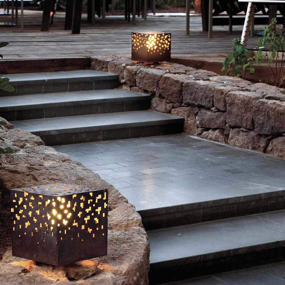 AMS Outdoor Floor Lamp in Outside Area.